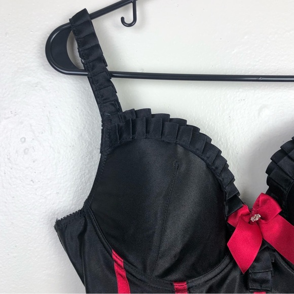 Fredericks Of Hollywood Black and Red Corset Top - Picture 3 of 7